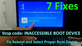 How to Fix Stop code Inaccessible Boot Device Windows 10 11 [upl. by Anali27]