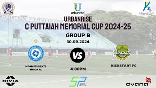 C PUTTAIAH MEMORIAL CUP 2024  25GROUPBMFAR STUDENTS UNION FC VS KICKSTART FC  30924 [upl. by Eceinehs889]