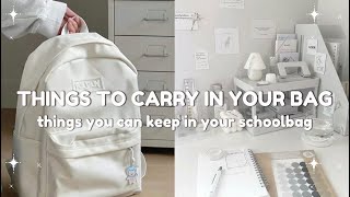 Things you should keep in your school bag bag essentials ♡ [upl. by Zebulen692]