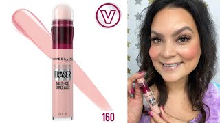 Maybelline INSTANT AGE REWIND® ERASER MULTIUSE CONCEALER Shade 160 Brightener review [upl. by Horace]