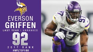 92 Everson Griffen DE Vikings  Top 100 Players of 2017  NFL [upl. by Avuha943]