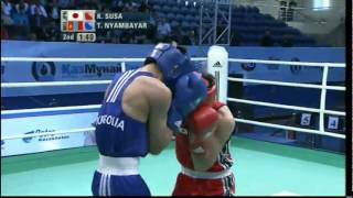 Fly 52kg SF  Susa JPN vs Nyambayar MGL  2012 AIBA Asian Olympic Qualifying Event [upl. by Ttesil]