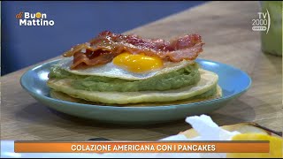 Di Buon Mattino TV2000  La colazione americana con i pancakes dolci e salati [upl. by Doerrer]