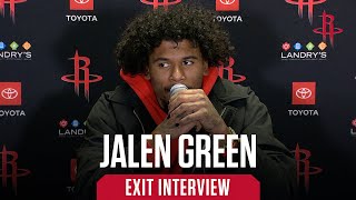 Jalen Green Exit Interview 2324  Houston Rockets [upl. by Tia136]