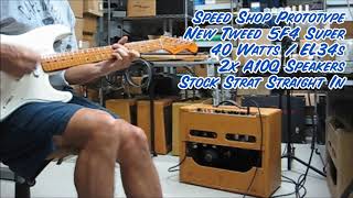 Tweed 5F4 Super EL34s  40 Watts  Stock Strat [upl. by Ettelrats133]