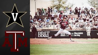 Vanderbilt Commodores vs Texas AampM Aggies  College Baseball Highlights [upl. by Dorella]