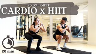 20 Minute Full Body Cardio HIIT Workout I NO EQUIPMENTS [upl. by Idola]