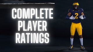 EA College Football 25  All Player Ratings [upl. by Althea434]