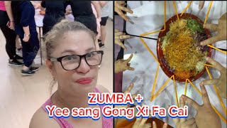 ZUMBA amp TOSSING YEE SANG Chinese New year [upl. by Blank]