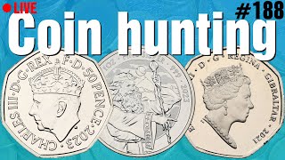 50p amp £2 Coin Hunting  Live 188 [upl. by Ahsratan]