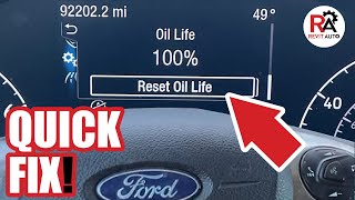 Reset Oil Life Required Reminder Ford Transit Connect [upl. by Etteniuq]