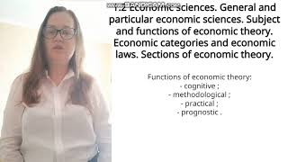 12 Economic sciences Economic categories and laws Sections of economic theory [upl. by Harimas]