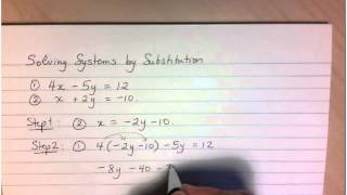 Grade 109  Solving Systems by Substitution [upl. by Cathlene21]