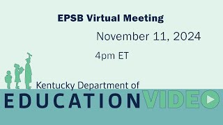 EPSB Virtual Meeting [upl. by Cal]