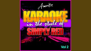 Sad Old Red In the Style of Simply Red Karaoke Version [upl. by Aitropal]