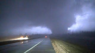 CLOSE RANGE Intercept of the Famous EF4 Mayfield Kentucky Tornado in Hayti Missouri 12102021 [upl. by Aimehs234]