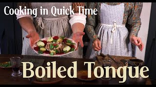 Boiled Tongue Cooking in Quick Time  Hearth Cooking [upl. by Plato]