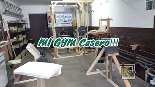 Gym casero hecho en madera aparatos construccion fitness casera maquinas multigym [upl. by Eisenberg]