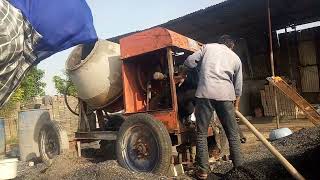 concrete mixer machine start video 2022 [upl. by Jamilla]