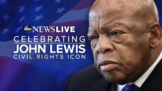 Rep John Lewis memorial LIVE Civil Rights leader makes his final crossing of Edmund Pettus Bridge [upl. by Orlena]