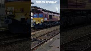 Nysa 66173 DB z węglarkami przelotem przez Nysę w kierunku Kamieńca pociagi trainspotting [upl. by Goff340]