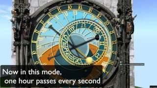 Prague Astronomical Clock in SecondLife [upl. by Rehposirhc207]