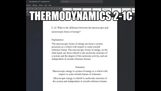 Thermodynamics 21C What is the difference between the macroscopic and microscopic forms of energy [upl. by Kynthia]