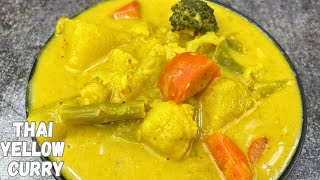 Thai Yellow Curry  Vegetarian Thai Yellow Curry Recipe [upl. by Maggee99]