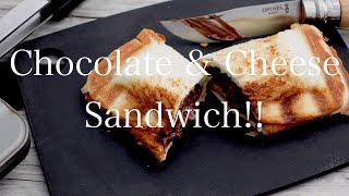 EAT ALONE4 チョコレートチーズサンドイッチChocolate amp Cheese Hot Sandwich [upl. by Debarath]