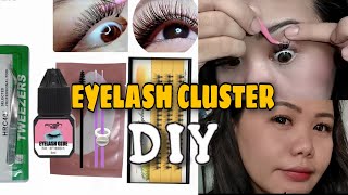 DIY EYELASH CLUSTER EYELASH EXTENSION [upl. by Sadowski391]