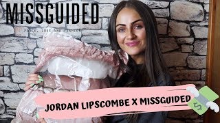 JORDAN LIPSCOMBE X MISSGUIDED HAUL  REVIEW amp TRY ON [upl. by Siroved]