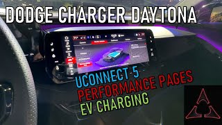 Dodge Charger Daytona EV  Digital User ExperienceUconnect5Performance Pagesetc [upl. by Cloris593]