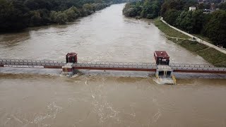 Wrocław Odra DRON JAZ OPATOWICE WIELKA WODA [upl. by Harrus212]