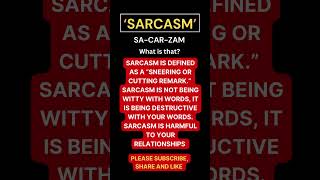 quotThe Dark Side of Sarcasm How It Can Hurt More Than You Thinkquot Sarcasm DestructiveSarcasm [upl. by Yi]