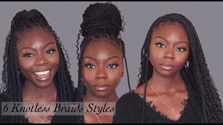 Ways To Style Bohemian Goddess Braids  Long Knotless Braids [upl. by Eetnwahs]