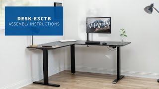 DESKE3CTB Corner Electric Desk Assembly by VIVO [upl. by Hibbitts100]