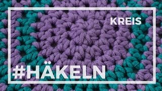 Kreis häkeln mit halben Stäbchen [upl. by Celik891]