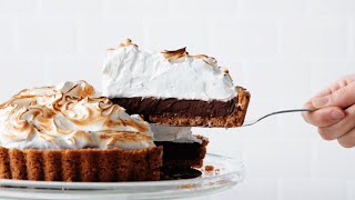 Chocolate Smores Tart with Toasted Marshmallow Meringue [upl. by Chiou754]