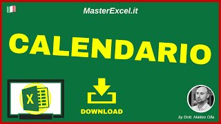 MasterExcelit  Calendario Excel Modelli Perpetui e Modificabili in Excel Scarica GRATIS [upl. by Nealey]