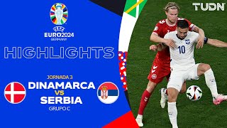 HIGHLIGHTS  Dinamarca vs Serbia  UEFA EURO 2024  J3  TUDN [upl. by Jo]