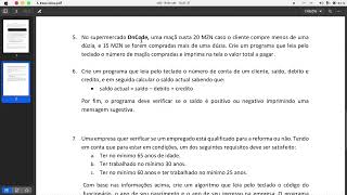 42 Exercícios sobre estrutura de decisão ESCOLHACASO  Curso de Lógica de Programação [upl. by Yssac]