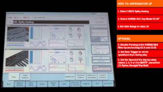 Korg Kronos Tutorial 16 Arpeggiator Up amp Down [upl. by Hall]