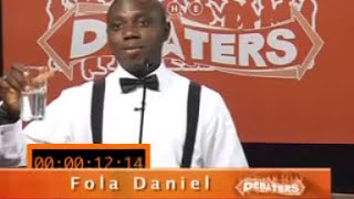 Debaters TV reality show Fola Daniel Nigerias Population Created by Mo Abudu GT Bank [upl. by Jacky]