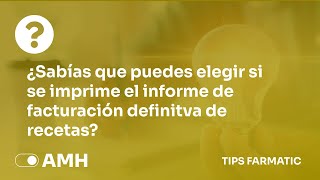 💡 Sabías Que Farmatic  Impresión del Documento Definitiva de Recetas [upl. by Llejk]