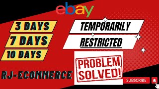 Ebay account 3 days temporary restriction  Remove eBay Account Restriction Urdu\HindiRJecommerce [upl. by Wehrle]