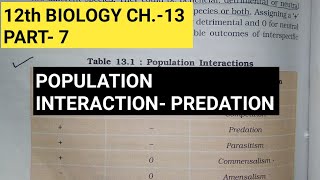 Class 12 biology chapter 13part 7Population interactionspredationStudy with Farru [upl. by Kenward]