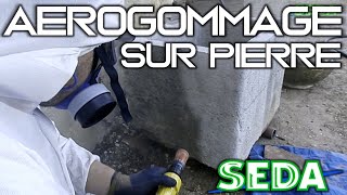 Aérogommage sur pierre  technique de nettoyage à basse pression [upl. by Lahtnero]