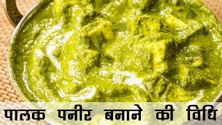 पालक पनीर बनाने की विधि  ढाबा जैसी पालक पनीर  Palak Paneer Punjabi Dhaba Style Recipe in HIndi [upl. by Elatsyrc879]