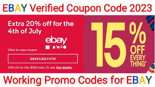 Ebay Coupon Codes 2023  Get 30 Discount on Ebay  Verified Ebay Promo Code  Ebay Codes [upl. by Ludovika]