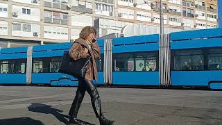 Trams Zagreb 487  ZET trams Remiza Ljubljanica  Zagreb [upl. by Enirehtac671]